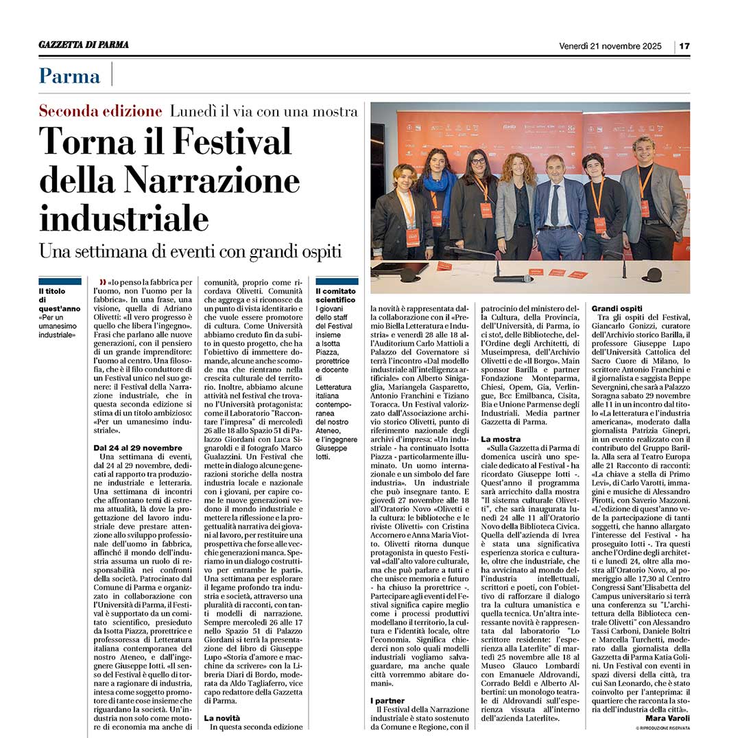 Festival della Narrazione industriale